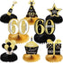 8 Piece 60th Birthday Decoration for Men Women 60th Birthday Centerpieces Honeycomb Table Centerpieces Cheers to 60 Years Table Toppers for Sixty ...