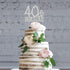 40 Cake Topper - Premium Silver Metal - 40 and Fabulous - 40th Birthday Party Sparkly Rhinestone Decoration Makes a Great Centerpiece - Now Protec...