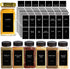 140PCS Spice Labels for Spice Jars, Black Minimalist Preprinted Spice Jar Labels,Waterproof Oil Resistant Label Stickers for Kitchen Pantry Season...