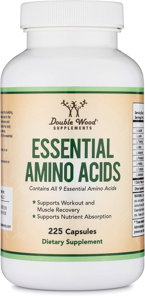 Essential Amino Acids - 1 Gram Per Serving Powder Blend of All 9 Essential Aminos (EAA) and all Branched-Chain Aminos (BCAAs) (Leucine, Isoleucine...
