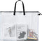 Outus Art Portfolio Bag Poster Storage Bag Poster Board Holder with Handle and Zipper 19 x 25 Inch Organizer Transparent Bag for Large Posters, Po...