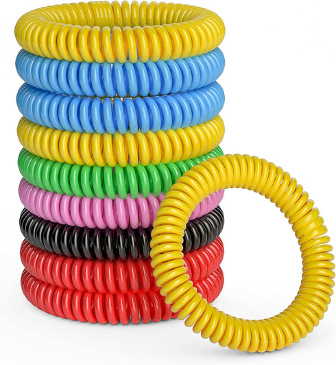 25 Pack Mosquito Repellent Bracelets for Adults & Kids, DEET-Free Bands, Individually Wrapped Repellent Wristbands...