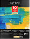 ARTEZA Canvas Pad, 9 x 12 Inches, Pack of 1, 10 Sheets, Glue-Bound Canvas Paper for Oil and Acrylic Painting and Mixed Media Techniques...