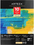 ARTEZA Canvas Pad, 9 x 12 Inches, Pack of 1, 10 Sheets, Glue-Bound Canvas Paper for Oil and Acrylic Painting and Mixed Media Techniques...