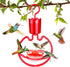 ORIENTOOLS Hummingbird Feeders for Outdoors Hanging 3.5oz Plastic Humming Birds Feeders with Ant Moat friendly to nature and Wild Birds with 3 Flo...