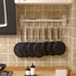Dseap Kitchen Utensil Holder Hanger, Pot and Pan Rack wall mounted, Kitchen Rail with 8 Hooks for Hanging Cooking Utensils, Mugs, Spoons, Wall Mou...