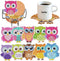 Fsnjcz 10 Pcs Owl Shaped Diamond Painting Coasters Kits with Holder DIY Owl Diamond Painting Coasters Kits Owl Diamond Painting Coasters for Begin...