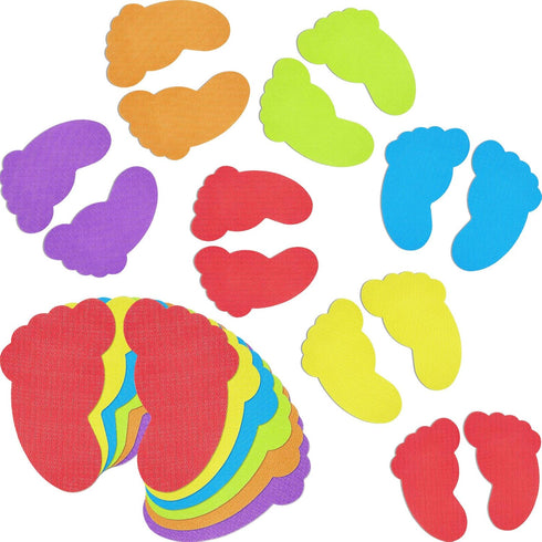 Outus 48 Pieces Feet Carpet Markers Foot Shaped Carpet Kids Spots for Classroom Carpet Markers Teacher Supplies for Classroom Rug Student (Classic...