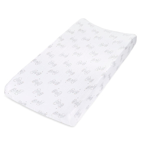 aden + anais Essentials Changing Pad Cover, 100% Cotton Muslin, Super Soft, Breathable, Tailored Snug Fit, Single, Safari Babes, Elephant...