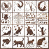 Cat Stencils for Painting Reusable Cat Butterfly Stencils Cat Letter Template Plastic Cat Moon Stencils for Painting on Canvas Wall Wood Burning C...
