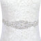Pardecor Rhinestone Applique Crystal Belt Women Dress Wedding Crystal Trim Silver Rhinestones Trims Sash Wedding Belt for Bridal Dress Evening Dre...