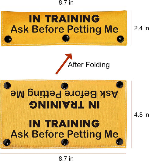 in Training Ask Before Petting Dog Leash Sleeve with Yellow Training Alert - Gift for Dogs (Ask Before Petting Me Sleeve)...