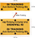in Training Ask Before Petting Dog Leash Sleeve with Yellow Training Alert - Gift for Dogs (Ask Before Petting Me Sleeve)...
