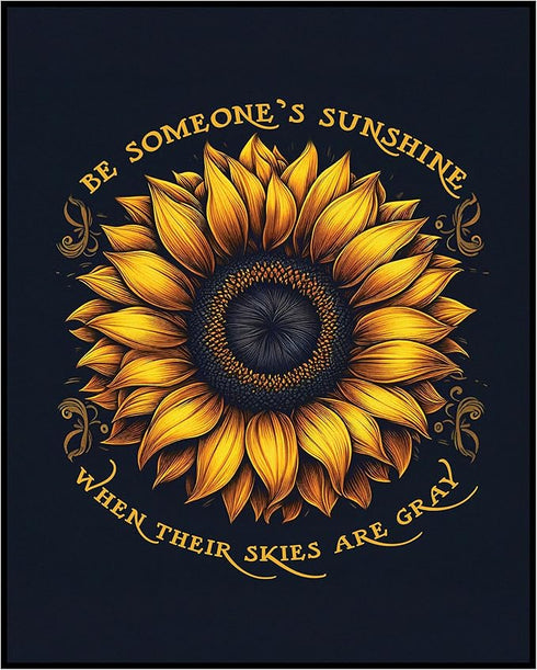 Posterizer 1 pcs-Be Someone's Sunshine-Sunflower Poster-Motivational & Inspirational Art-Floral Botanical Art-Gifts for Women-Living Room Bedroom ...