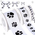 3 Rolls Paw Print Ribbon Gift Wrapping Dog Grosgrain Ribbon for DIY Crafts Bows Dog Pet Party Supplies Gift Wrapping Decoration, 15 Yards, White a...