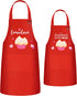 R HORSE Adults Kids Matching Apron Set 2Pcs Grandma and Me Adjustable Kitchen Apron with 2 Pockets Dress up Role Play Toy Matching Apron Gift for ...