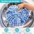 4 Pack Spin Mop Replacement Heads Compatible for Oceda RinseClean 2-Tank System,Included 1 Mop Base,Microfiber Spin Mop Head Refills,Easy Cleaning...