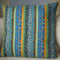 TAOSON Blue Stripe Bohemian Style Antique Cotton Blend Linen Sofa Throw Pillowcase Cushion Cover Pillow Cover with Hidden Zipper Closure Only Cove...
