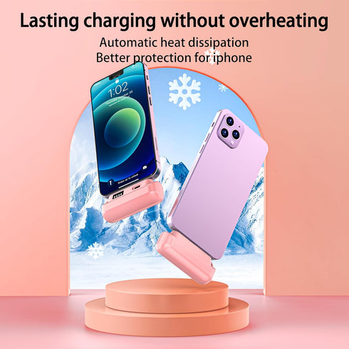 Portable Charger for iPhone?5000mAh PD Fast Charging Portable Phone Charger?Power Bank with Built-in Lightning Connector?Mini Portable Battery Pho...
