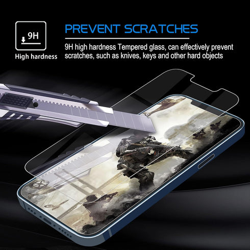 Arae Screen Protector for iPhone 14/iPhone 13/iPhone 13 Pro, HD Tempered Glass Anti Scratch Work with Most Case, 6.1 inch, 3 Pack...