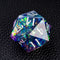 Cusdie Single D20 DND Dice with Sharp Edges and Glitter Foil Inclusions, 20 Sided D&D Dice, 33mm Handcrafted Polyhedral Dice, for Role Playing Gam...