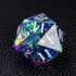 Cusdie Single D20 DND Dice with Sharp Edges and Glitter Foil Inclusions, 20 Sided D&D Dice, 33mm Handcrafted Polyhedral Dice, for Role Playing Gam...