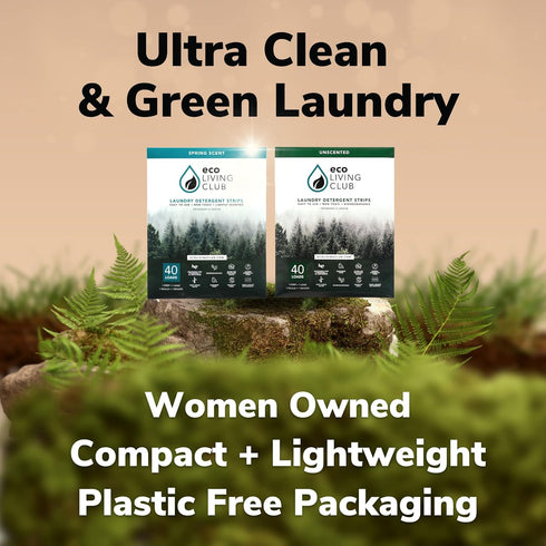Laundry Detergent Sheets Usage (Up to 80 loads), Hypoallergenic, Biodegradable, Travel Friendly Strips (Spring Scent)...