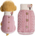 Dog Sweater Turtleneck Knitwear Doggie Pullover Sweater Doggy Winter Coat Warm Pet Clothes Puppy Holiday Clothing Buttons Knitted Outfits for Smal...