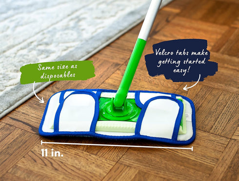 18" Microfiber Mop Pads with Straps 3-Pack (X-Large)...