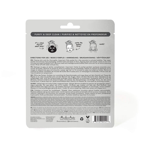 Bubble Bubble Pop, Pore Cleansing & Foaming Facial Mask with Activated Charcoal, Purify, Deep Clean & Reduce Sebum, For Normal, Oily, Combination ...
