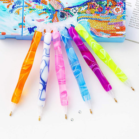 RovyFota Diamond Painting Pen, Handmade Resin Diamond Painting Pens with Glue Clay and Various Tips, More Comfortable and Faster, 5D Diamond Paint...