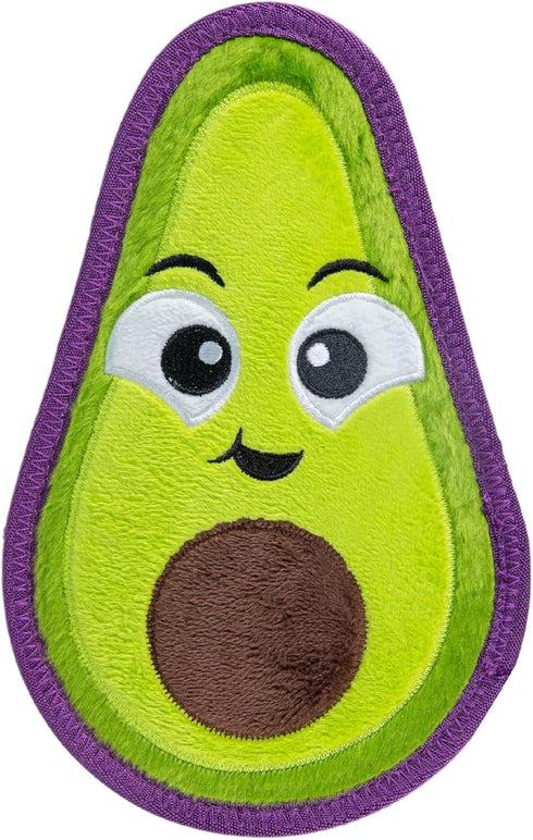 Outward Hound Tough Skinz Durable Squeaky Dog Toy with Two Tough Layers, Avocado, Green, Medium...