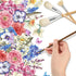 Geelin 9 Pcs Pottery Glaze Brushes Ceramic Brushes Set Different Shapes Glaze Brushes for Pottery Acrylic Watercolor Wool Bristle Art Paintbrush S...