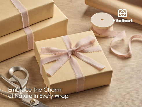 Vitalizart 3 Rolls Handmade Fringe Natural Cotton Ribbon 5/8" x 21Yd Pink Eco-Friendly Ribbons for Wedding Invites Bridal Bouquets Gift Wrapping H...