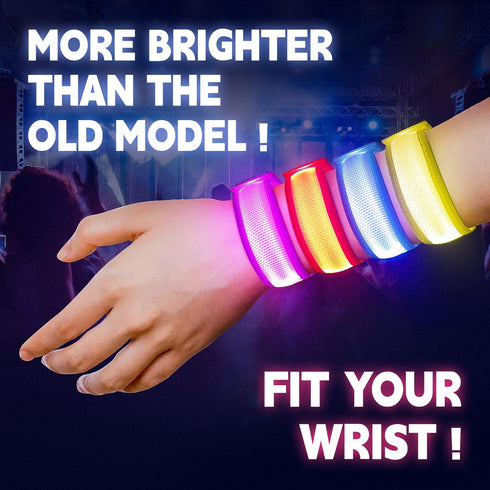 8 PCS LED Glow Bracelets, Light Up Wristbands - Glow in The Dark Party Bracelets Favors Supplies for Christmas, Concerts, Festivals, Game Prizes, ...