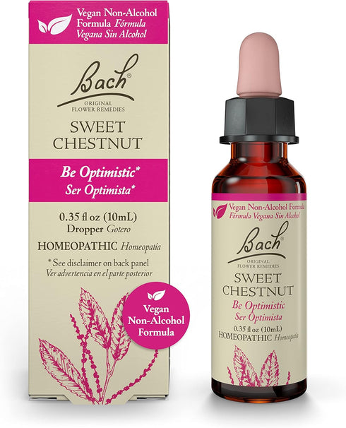 Bach Original Flower Remedies, Sweet Chestnut for Optimism (Non-Alcohol Formula), Natural Homeopathic Flower Essence, Holistic Wellness and Stress...