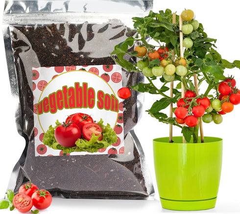 Organic Vegetable Soil Mix 1qt, Indoor Plants Potting Mix for All Potted Vegetable like Tomatoes Lettuce Bell peppers, Grow Healthy houseplants In...