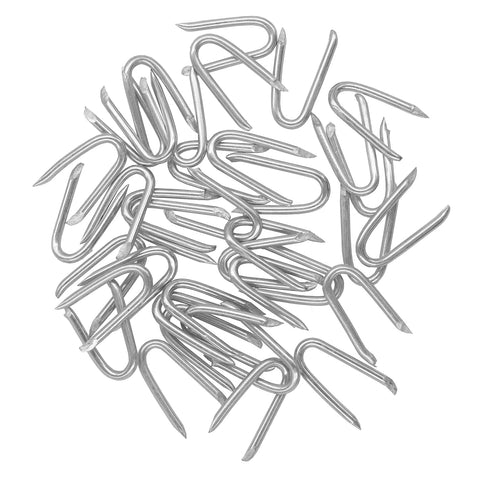 Steel Wire Fencing Staples (200 pcs), Galvanized U-shaped fasteners Nails for Wire Mesh and Woven Fencing...