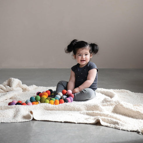 Creative Co-Op Wool Felt Ball Garland, Multi Color...