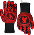 Oven Gloves Grill Gloves, 1472? Heat Proof Non-Slip Grill Oven Gloves with Fingers, Men & Women BBQ Accessories for Cooking, Barbecuing, Baking, K...