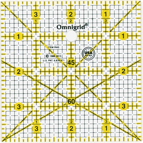 Omnigrid 4-Inch Square, Clear Sewing Quilting Rulers, 4" x 4" Grid...