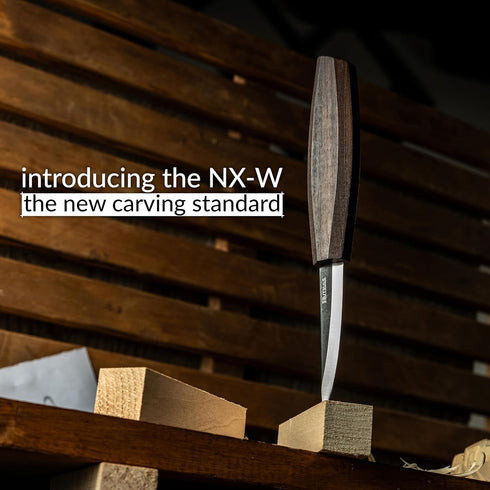 NX-W Wood Carving Knife Woodworking - Elite Woodworking Knife for Whittling Experience, Robust Roughing Knife for Wood Carving Quality, Novice's D...