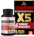 150 Capsules Berberine Supplement with Ceylon Cinnamon, Turmeric, Milk Thistle, Artichoke, and Black Pepper - 5 Month Supply...