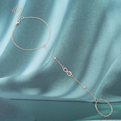 Boho Gold Infinity Anklet Infinity Toe Ring Aklet Infinity Barefoot Sandal Chain Thin Gold Anklet Chain Beach Summer Foot Chain Anklet Satellite A...