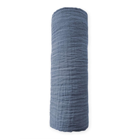 SwaddleDesigns Cotton Muslin Swaddle Blanket, Receiving Blanket for Baby Boys & Girls, Best Shower Gift, 46x46 inches, Denim...