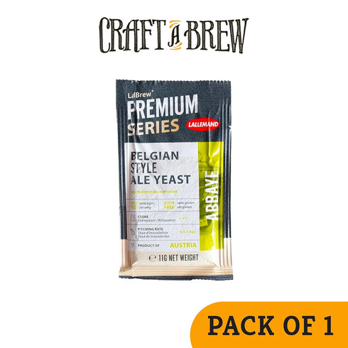Craft A Brew - LalBrew Abbaye™Belgian Ale Yeast - Belgian Ale Dry Yeast - For Craft Blondes, Dubbels, Tripels & Quads - Ingredients for Home Brewi...