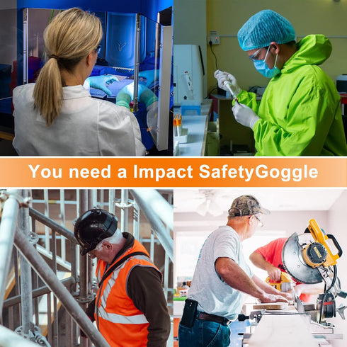 Safety Goggles, Anti-Fog Protective Safety Glasses, Eye Protection for Chemistry Lab...