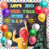 56pcs Happy New Year Chalkboard Set with 50pcs Balloons and 10 Sheets Glue Points, Let’s End This Year with A Bang Funny Paper Cut-outs School Cla...