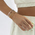 Sanfenly Gold Beaded Bracelets For Women, 14k Real Gold Plated Bead Stretch Stackable Stacked Stacking Stretchy Layered Trendy Simple Pearl Turquo...