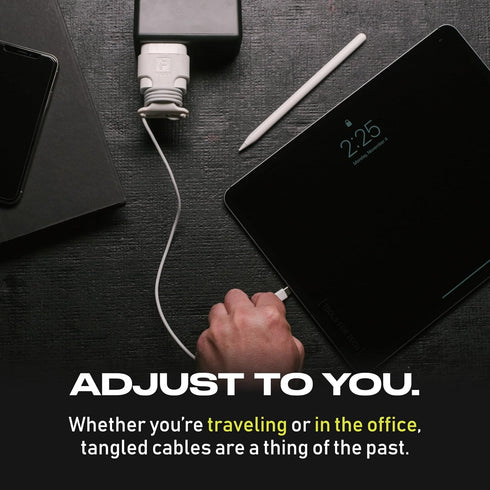 The Snap Back Charger Winder Compatible with Apple 20W/18W USB-C Chargers for Travel and Cable Management...